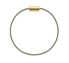 Billede af Mads Z Black Sun armbånd, mørkegrøn nylon m. 14 kt. guldlås 16,5 cm. 