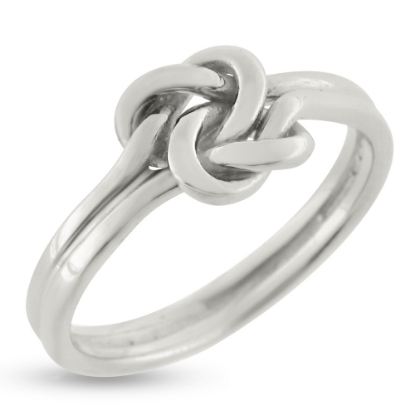 Billede af Ring med dobbeltknude (knob) 925s. 