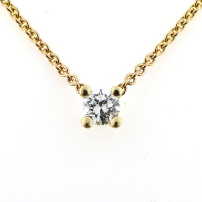 Billede af Vedhæng - halskæde, Brillant 0,75 ct. fattet i chatons fatning 14 kt.