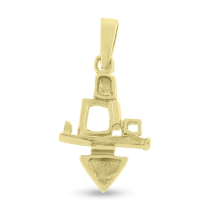 Billede af Vedhæng "Shape Art" 925s forgyldt sølv