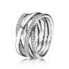 Billede af Pandora ring sølv, cubic zirconia, str. 58