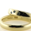 Billede af Vielses & Forlovelses ringe, 3* 0,01 ct. Sky blue i damering 14 kt.