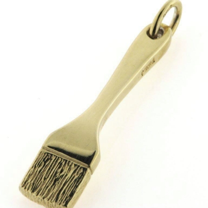 Billede af Vedhæng malerpensel 925s forgyldt (forgyldning vil blive slidt af ved brug !)
