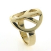 Billede af Ring, fredstegn (peace tegn) dia. 19 mm. 8 kt.