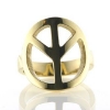 Billede af Ring, fredstegn (peace tegn) dia. 19 mm. 8 kt.