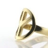 Billede af Ring, fredstegn (peace tegn) dia. 19 mm. 8 kt.