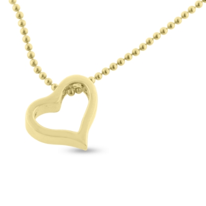 Billede af Vedhæng åbent hjerte, 2 huller til kæde