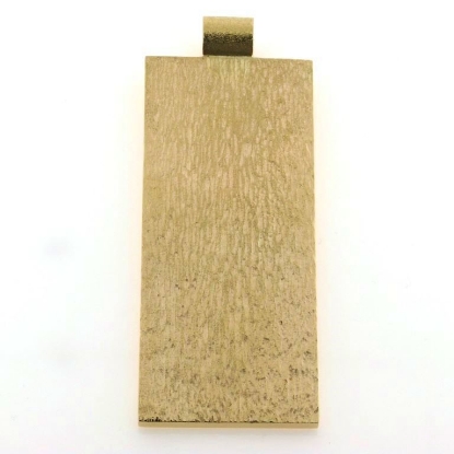 Billede af Vedhæng rustik barket plade 14 kt.