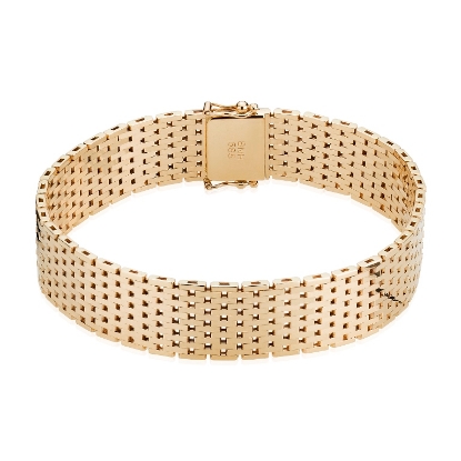 Billede af Armbånd mursten 14kt 13rk bredde 13,0mm 21cm