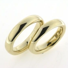 Billede af Vielses & Forlovelses ringe, profil oval ca. 4,6*2,7mm 14 kt