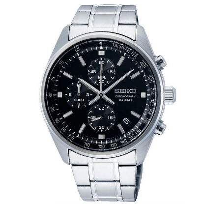 Billede af Seiko Cronograph herreur stål 10bar mineralglas 42mm