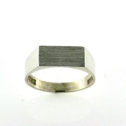 Billede af Ring m. plade 6*12 mm 925s