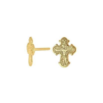 Billede af Nordahl Andersen dagmarkors ørestikker forgyldt sølv