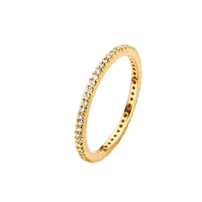 Billede af Spirit Icons Chic ring 1,5 mm. 14 karat guld med 0,27 ct. w/vs str. 48-60