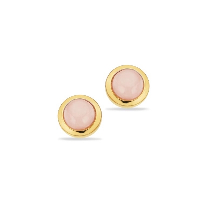 Billede af Øreringe calcedon 8 kt.