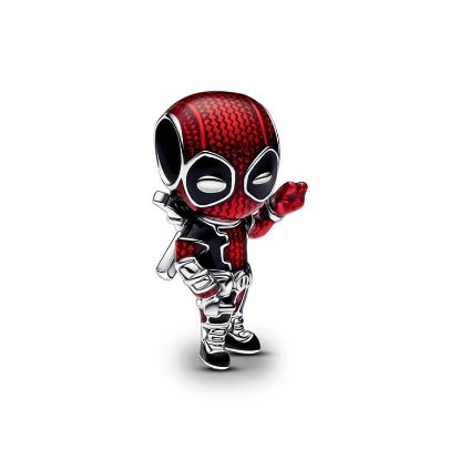 Billede af *Pandora Marvel Deadpool charm sølv m. emalje