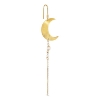 Billede af Jane Kønig Half Moon With Pearl Chain ørering forgyldt sølv (1 stk)