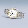 Billede af Bering Titanium dameur titanium/gulddoublé meshlænke 34mm 5 bar