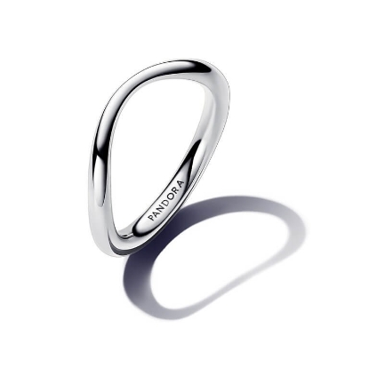 Billede af Pandora Organisk Formet ring sølv (str. 48-60)