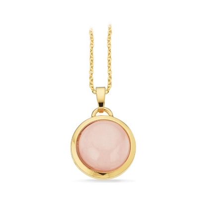 Billede af Vedhæng calcedon 8 kt. sølv kæde