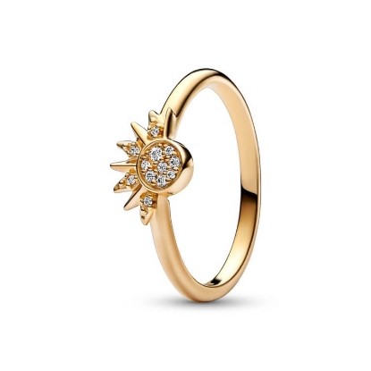 Billede af Pandora Kosmisk Funklende Sol ring forgyldt metalblanding m. cz (str. 48-60)