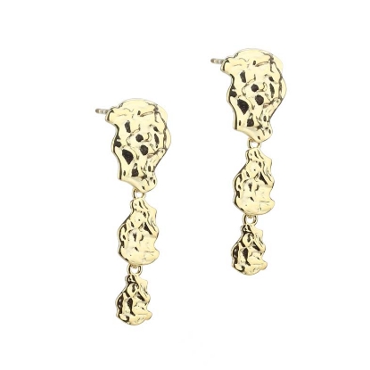 Billede af *Aqua Dulce Glam Wave øreringe forgyldt sølv