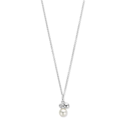 Billede af Spirit Icons Asia halskæde 14 kt. hvidguld m. 0,02 ct. w/vs 45 cm