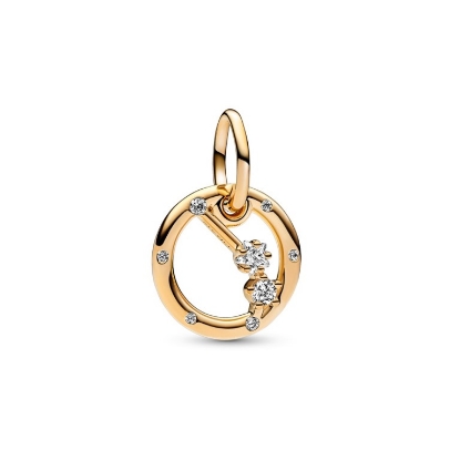 Billede af Pandora Zodiac Aries charm forgyldt metalblanding m. cz (Vædder)