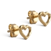 Billede af ENAMEL Copenhagen Organic Heart øreringe forgyldt sølv