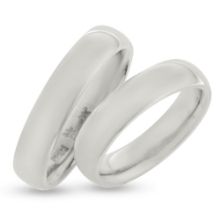 Billede af Vielses & Forlovelses ringe, bred. 5,5 mm. tk. 2,5 mm. 14 kt. hvg.