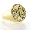 Billede af Ring, signetring massiv, bogstav med 49 brillanter 14 kt. guld