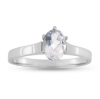 Billede af Ring "Glory" m. synt. sten 14 karat hvidguld