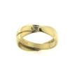 Billede af Ring, loddet fast sammen, isat brill. 0,02 w/vs. 8 kt.