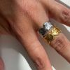 Billede af STINE A Golden Splash Lava ring i forgyldt sølv (str. 56)