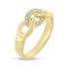 Billede af Loge ring fattet med 7 brill. a 0,01 w/vs. 14 kt. (billede vist med 10 stene)