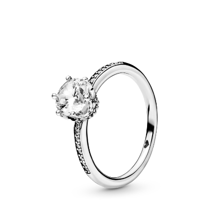 Billede af Pandora Sparkling Crown ring sølv med klar cz str. 50-60