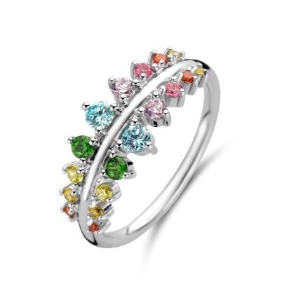 Billede af Spirit Icons Empress multifarvet ring sølv med synt. zirkonia (str. 50-64)