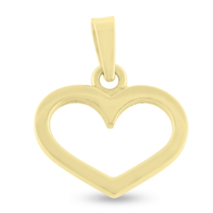 Billede af Vedhæng hjerte, åbent massivt