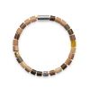 Billede af Mads Z Black Sun armbånd "Makua Beach Yellow" orange nylon m. sølv lås 19,5cm