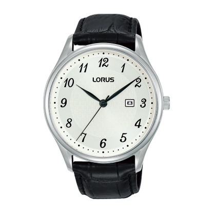 Billede af Lorus Classic herreur stål sort læderrem 5bar 42mm