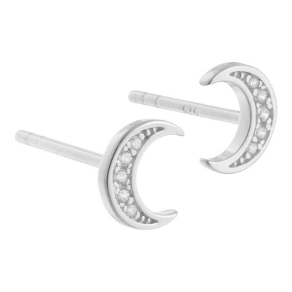 Billede af Aqua Dulce Moon øreringe sølv m. cz