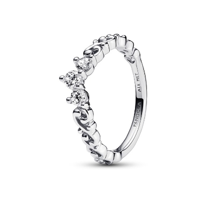 Billede af *Pandora Royal swirl tiara ring sølv med klar cz str. 54
