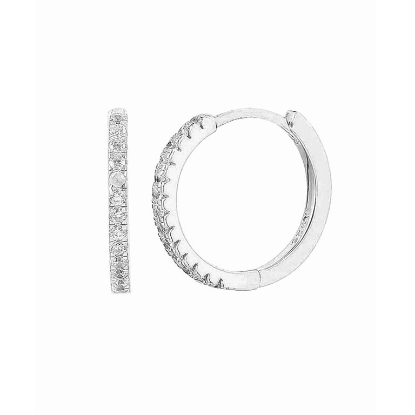Billede af Hultquist Esta Big øreringe sølv med hvide zirkoniasten (18mm)