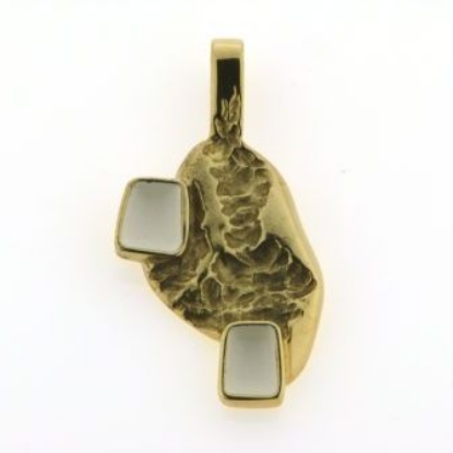 Billede af Tand vedhæng m. 2 tænder 8 kt. 