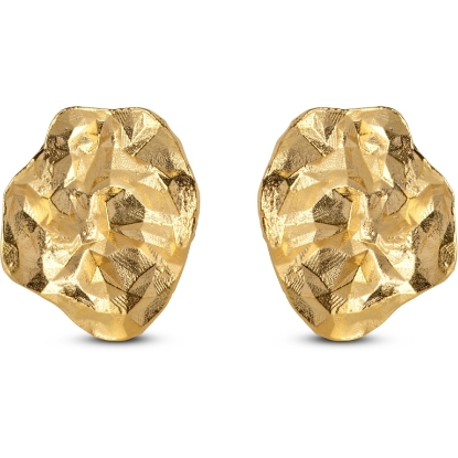 Billede af *ENAMEL Copenhagen Windy øreringe forgyldt sølv