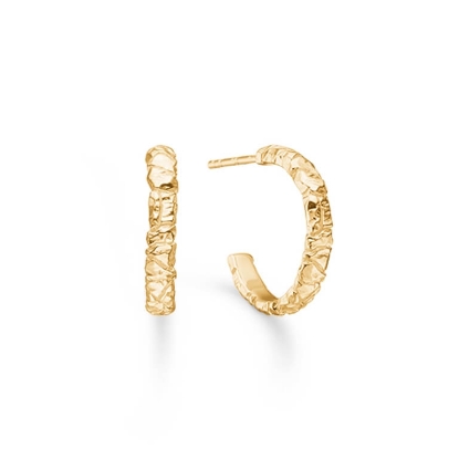 Billede af Studio Z "Bigger Element" øreringe forgyldt sølv