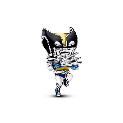 Billede af *Pandora Marvel Wolverine charm sølv m. emalje