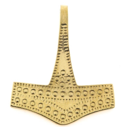 Billede af Vedhæng thorshammer 925 s. forgyldt (forgyldning vil blive slidt af ved brug !)