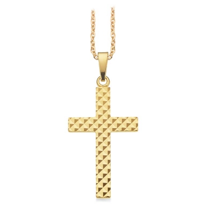 Billede af Vedhæng herre kors sølv fg. m/kæde