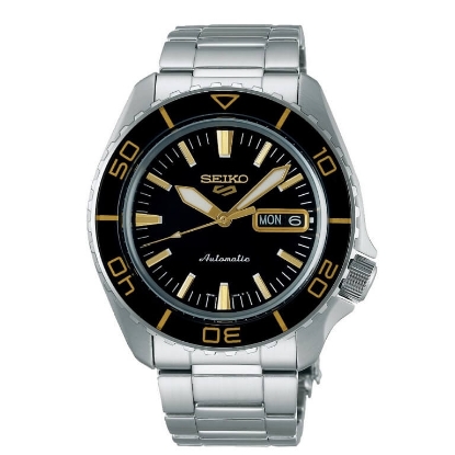 Billede af Seiko 5 Sports Automatic ur stål sort skive doublé 42mm 10bar